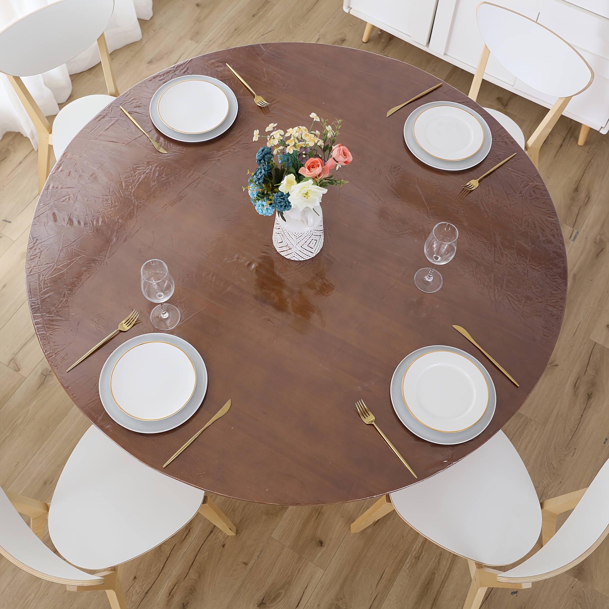 Mesa de Comedor grande de estilo nórdico, Mesa ovalada protectora de  madera, resistente al agua, productos para el hogar, envío gratis -  AliExpress