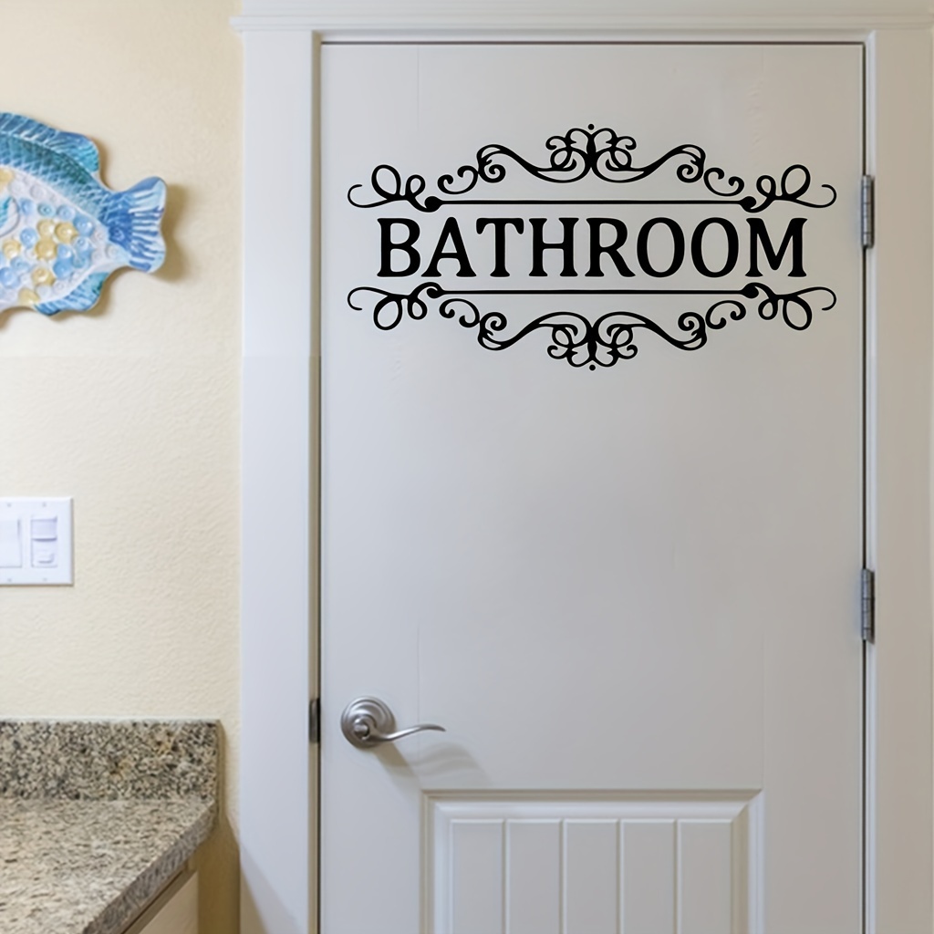 Classic Bathroom Logo, Bathroom Home Door Sticker, Decorative Wall Sticker,  Self-adhesive, Room Decoration, Aesthetic Room Decor, Home Decoration,  House Decor, Cute Aesthetic Stuff, Cool Gadgets, Unusual Items - Temu  United Arab Emirates