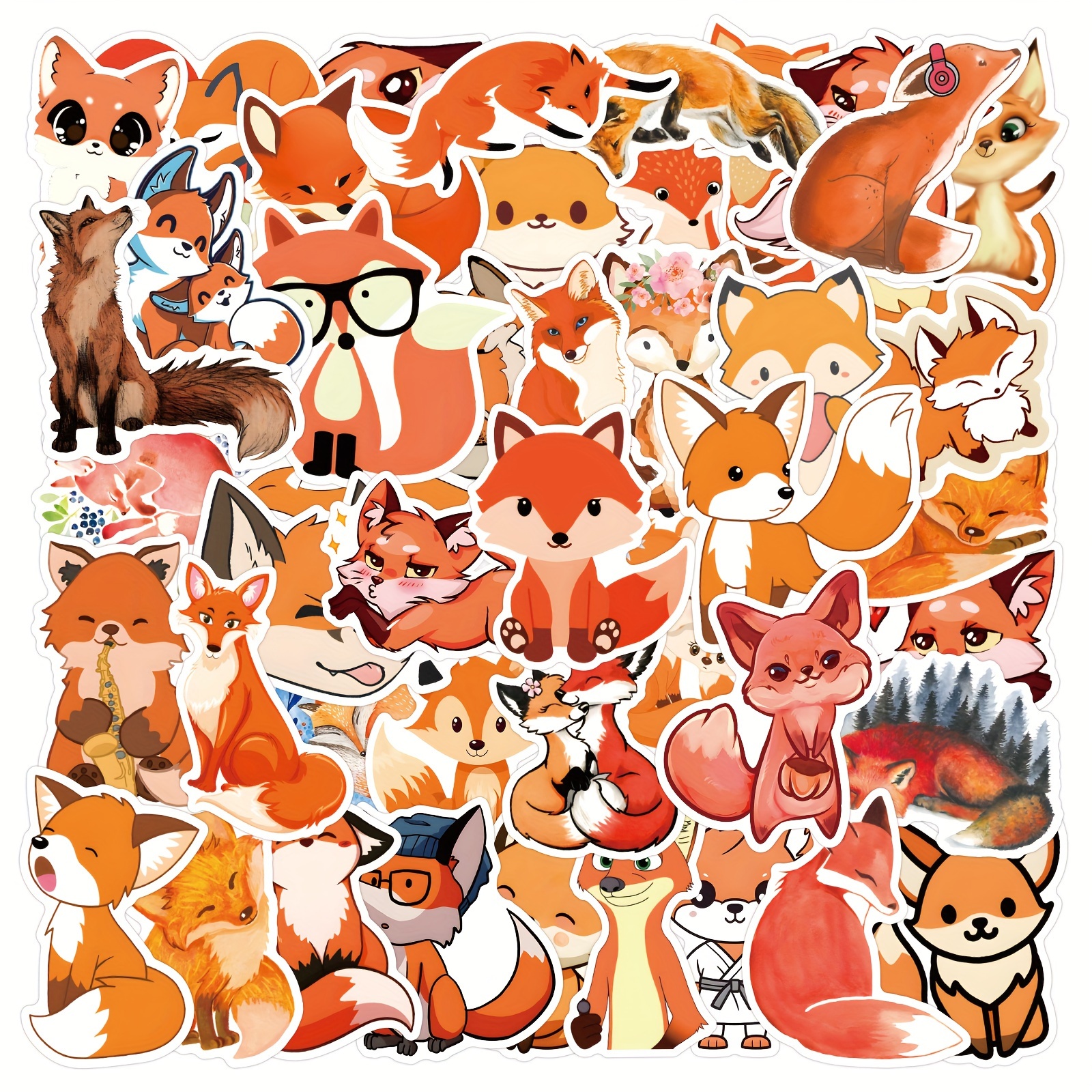 Cute cartoon fox with moon sleepy fox gifts' Sticker