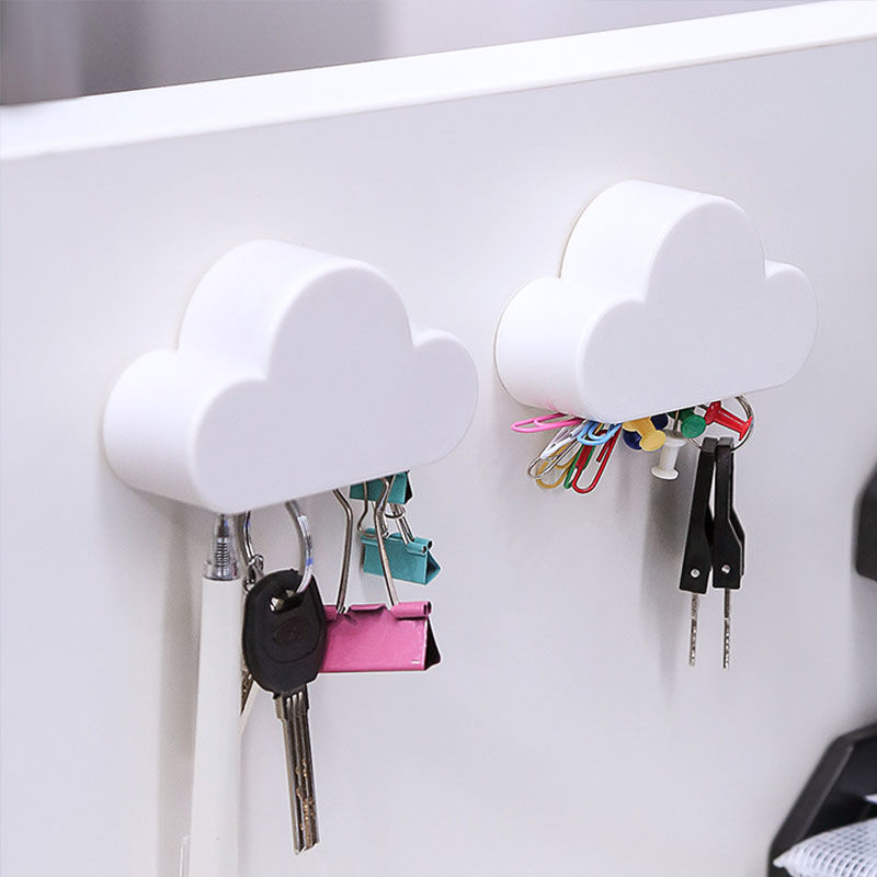

1pc / 2pcs Cloud Crochets magnétiques pour clés, Porte-clés magnétiques, Support de stockage de clés magnétiques, Crochet de stockage, Avec porte-clés magnétique collant, Convient aux portes murales
