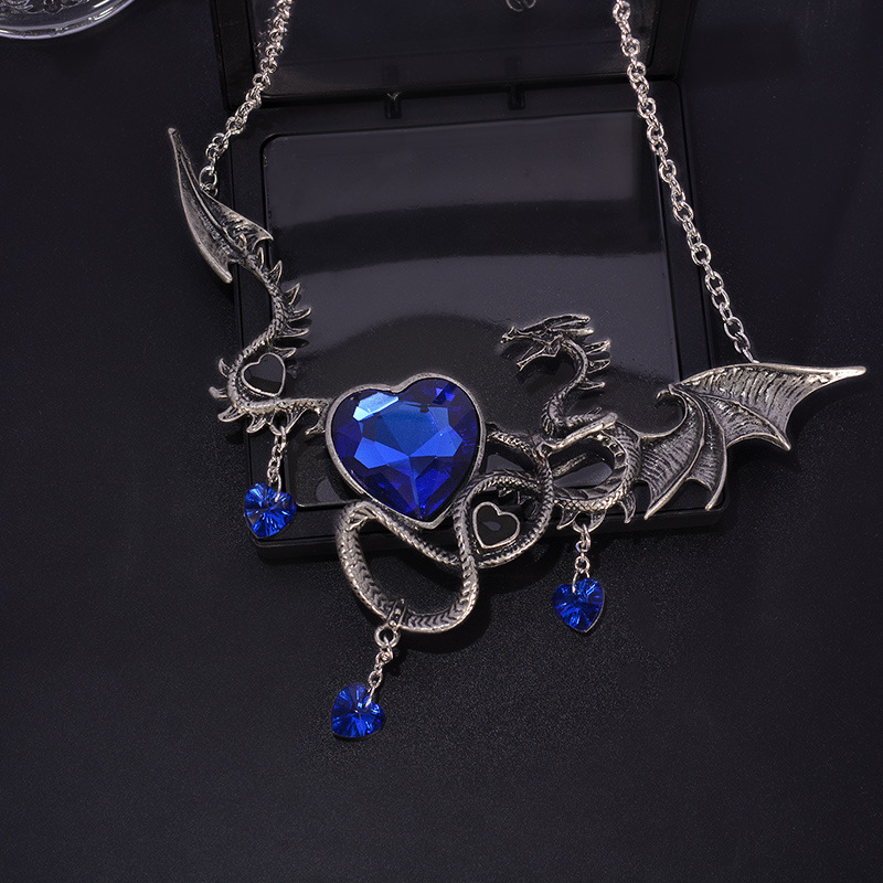 Dragon Zircon Pendant Necklace Punk Jewelry Gift Birthday Gifts For ...