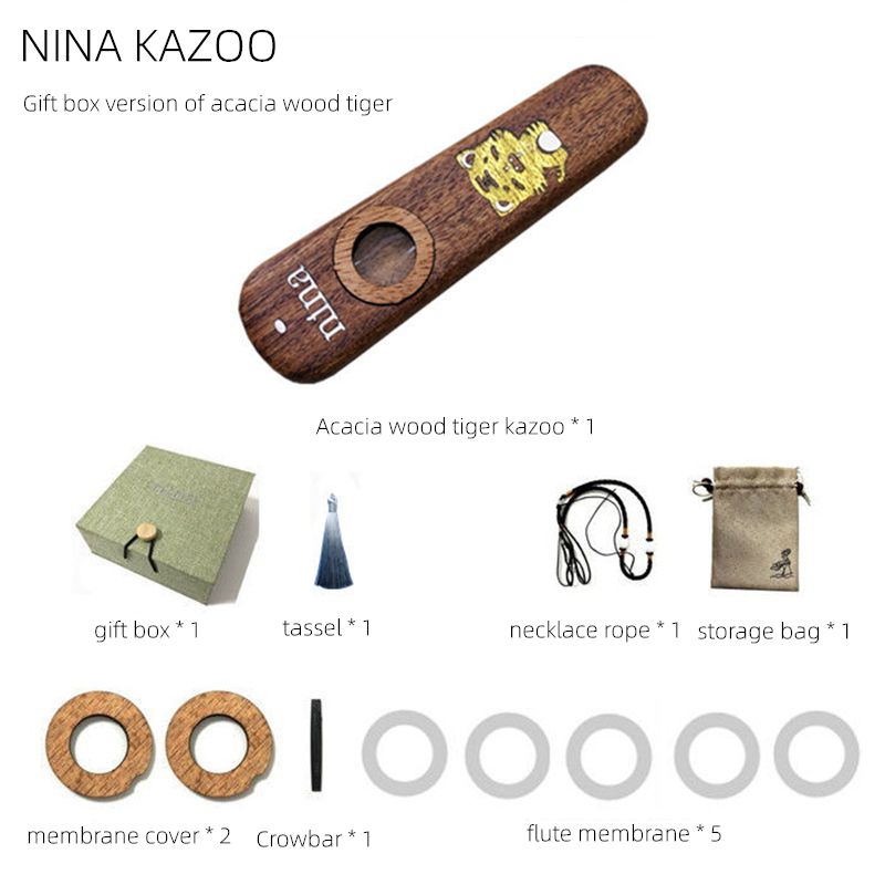 Nina Professionnel En Bois Kazoo Kazoo Zuka Flûte Groupe De Cartes En Bois  Massif Flûte Instrument De Musique Simple Sans Apprentissage - Instruments  De Musique - Temu