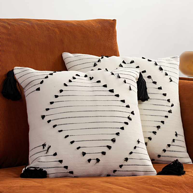 Throw Pillows Rhombic Jacquard Pillow With Insert Soft - Temu