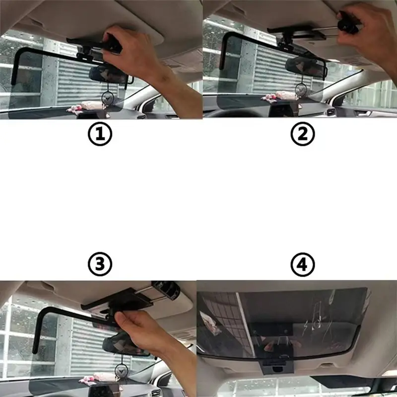 360° Adjustable Anti glare Sun Visor Safer Driving Uv - Temu