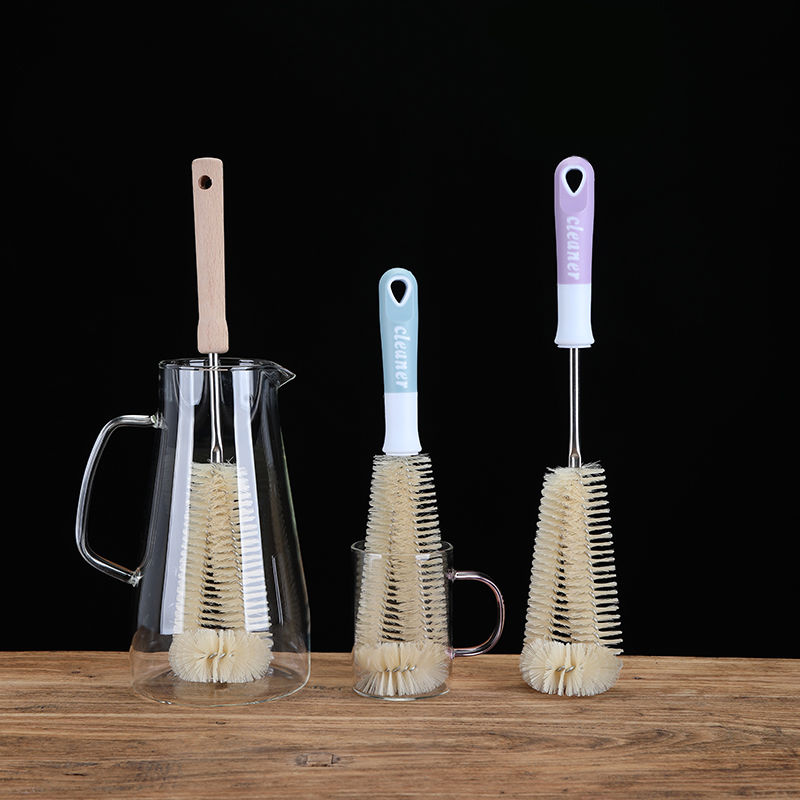 Cup Brush With Suction Base Double Sided Bristle Glass Cup - Temu