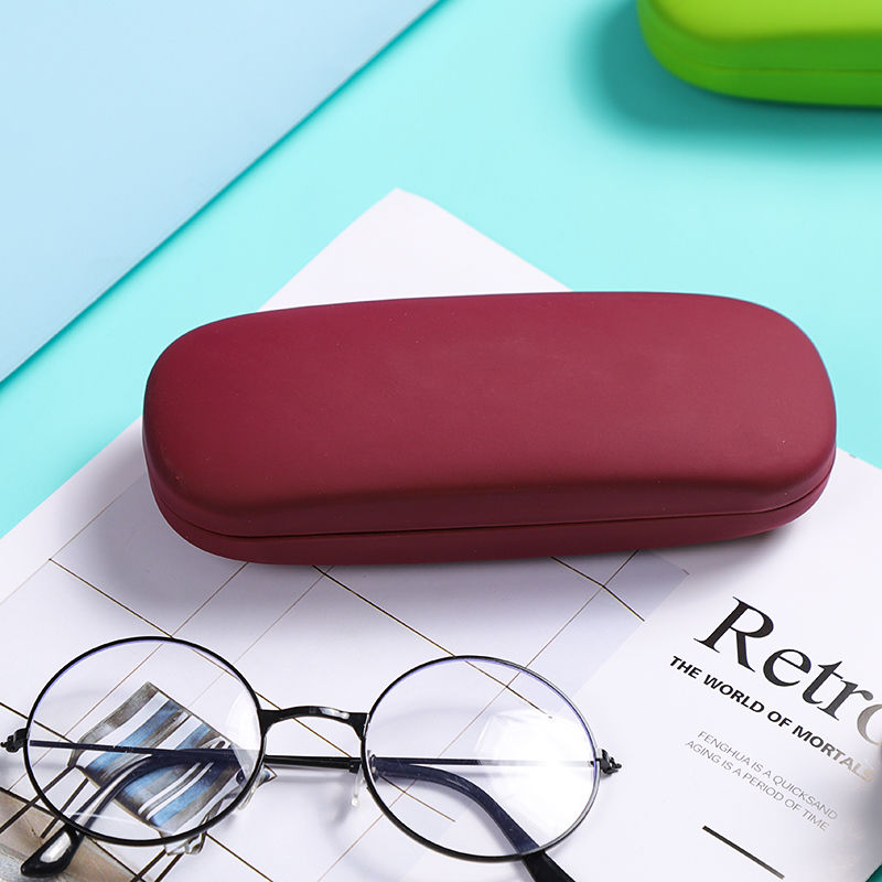 Influencer-style Plain Glasses Case, Unisex Student Ins Cute Solid Color Anti-pressure And Anti-fall Portable Glasses Box