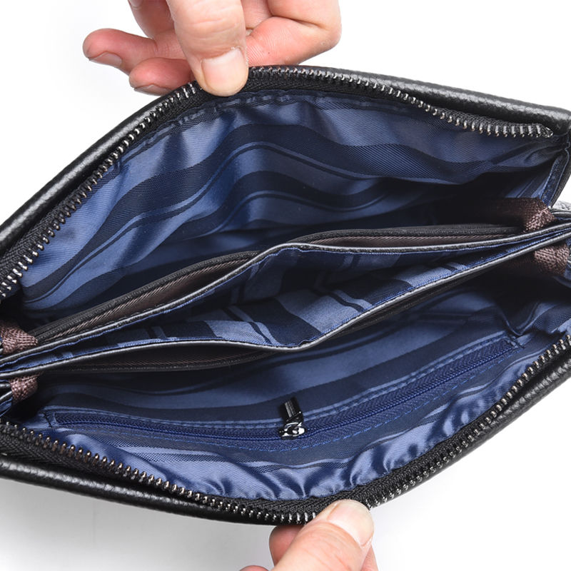 Men's Fashion Folding Handbag Business Clutch Bag Leather Large Wallet -  Temu