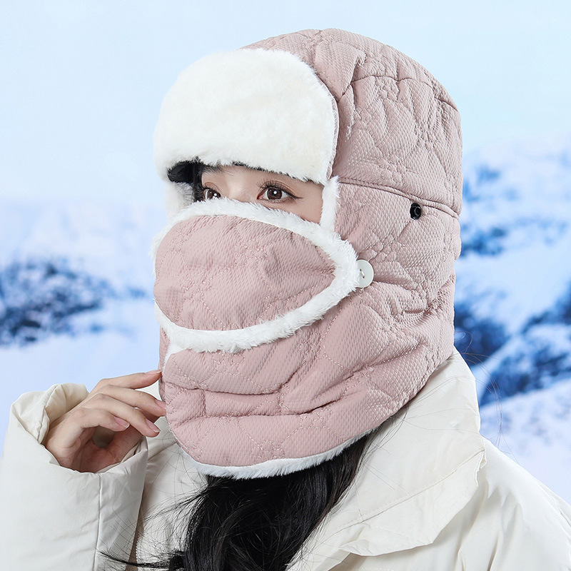 Unisex Winter Trooper Trapper Hat with Goggles Aviator Earflap Winter Ski  Warm Mask