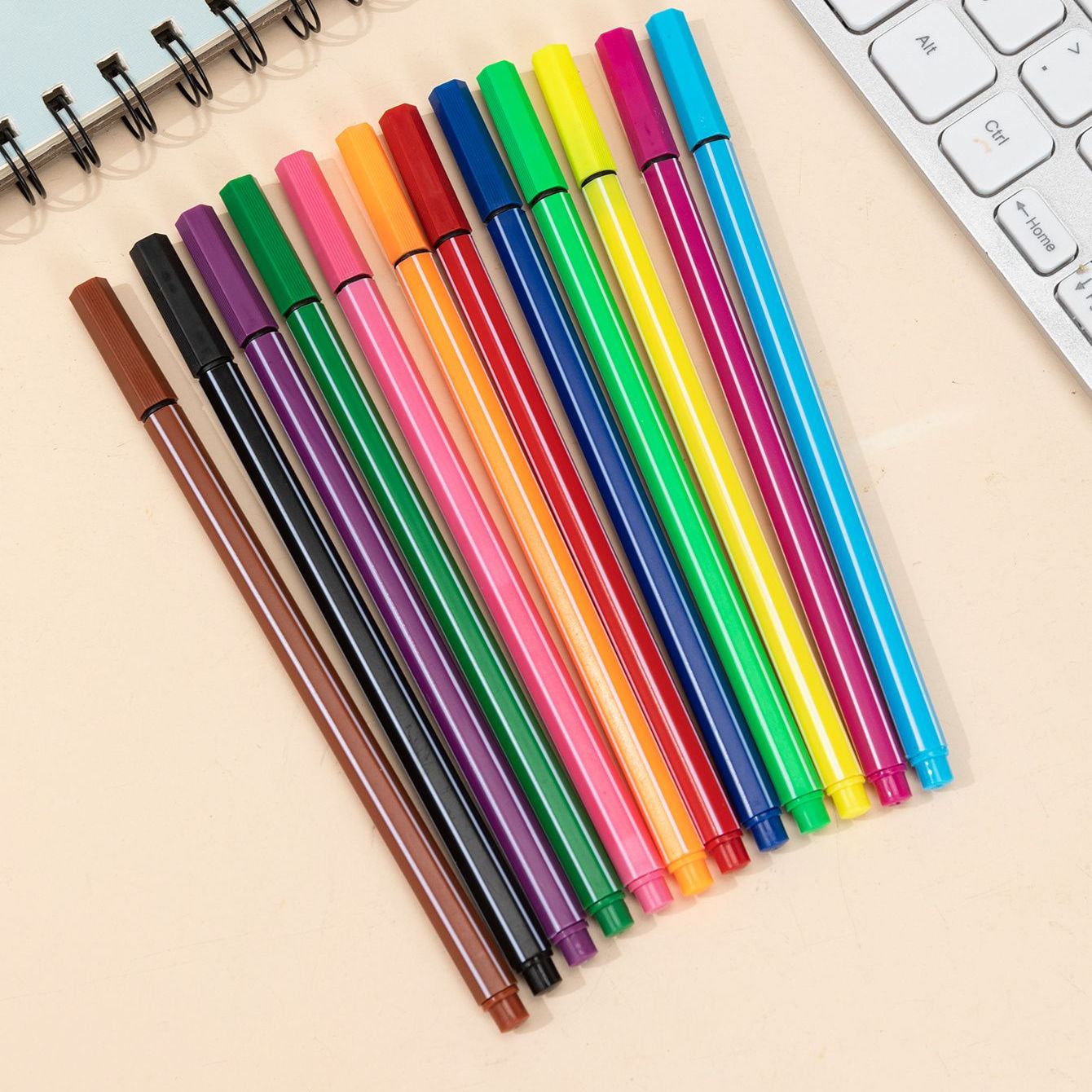 12 Colors Micro-line Pens Signature Pen Fine0.4 Marker Pen Writing Smooth  Office Learning Supplies Plastic Boxed - Temu