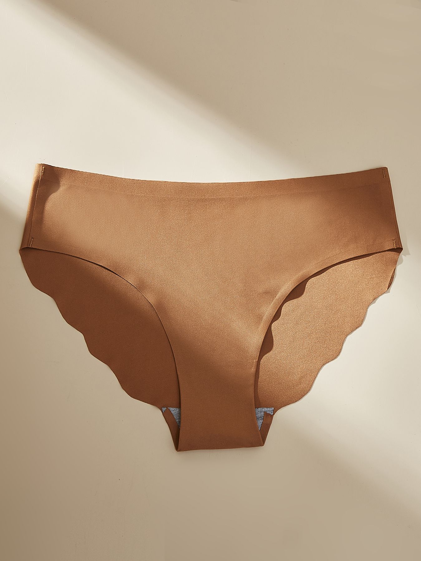 Soft Color Panties Lightweight Scalloped Briefs Women's - Temu