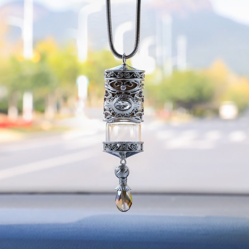 Car Rearview Mirror Aromatherapy Pendant Bow Ribbon Hanging Perfume  Decoration Interior Air Freshener Accessories Ornament Solid