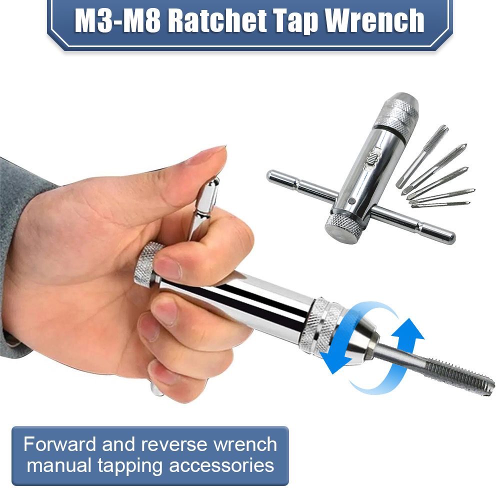 IMPA 633413 TAP WRENCH RATCHET T-TYPE No.2 FOR HAND TAPS M5-M12