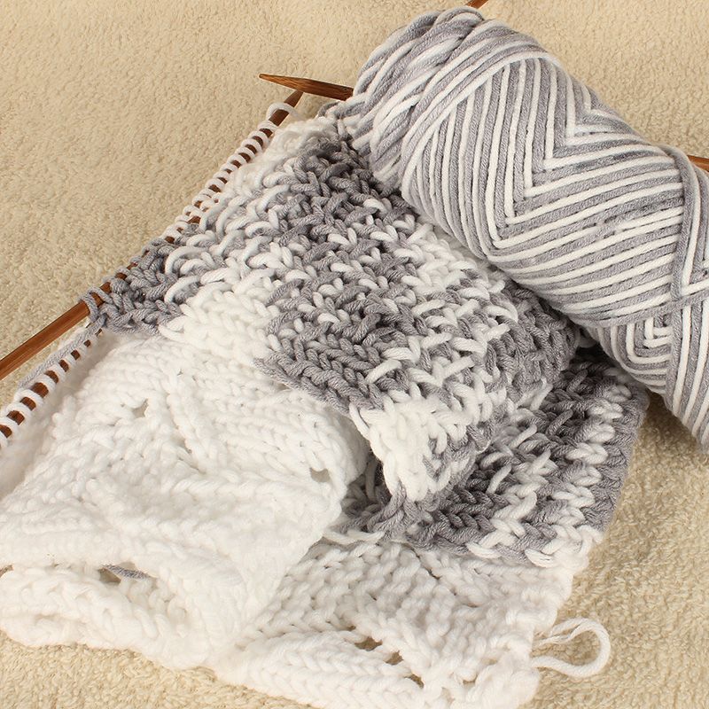 4pcs/set Gray Knitting Yarn, Soft & Warm Diy Art Yarn, Thick Yarn For  Scarf, Comfortable Thick Knitting Material, Knitting & Crochet Supplies