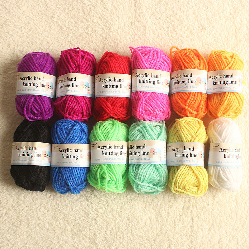 Mixed Color Set Crochet Yarn 4 Layers 100% Acrylic Yarn - Temu