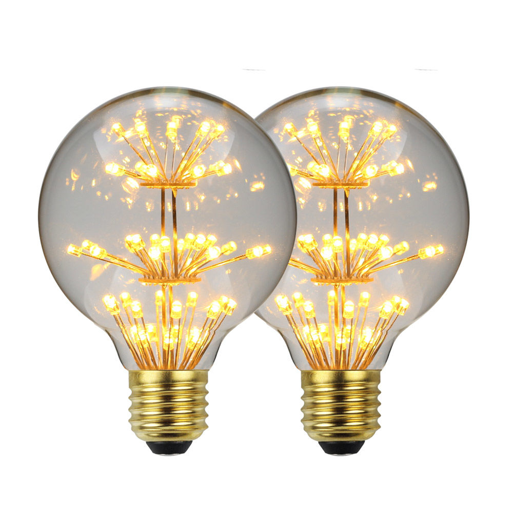 Ampoules de nuit LED G40 en verre ambré en forme de diamant, ampoules  décoratives à intensité