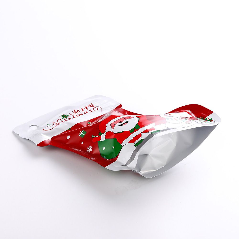 Wovilon Christmas Socks Stand Up Bag Plastic Bag Decoration Ziplock Bag  Food Packaging Bag