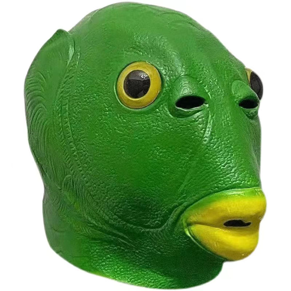 Green Fish Mask Animal, Fish Head Masks For Adults, Fish Head Costume  Adult, Funny Halloween Costumes For Men, Holiday Party Supplies