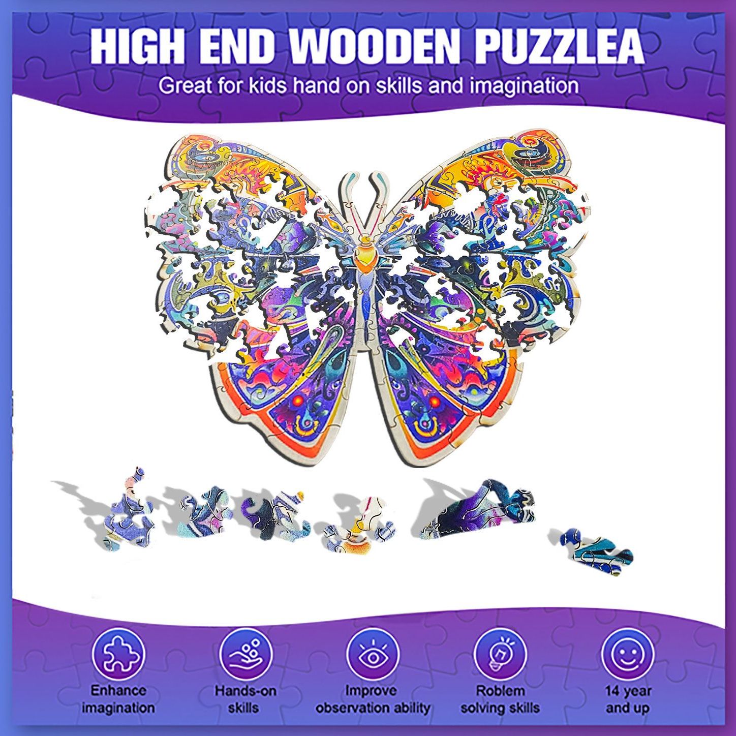 Puzzle In Legno Adulti, Puzzle In Legno A Forma Farfalla Unico E  Irregolare, Regalo Creativo Adolescenti E Adulti, Controlla Subito Offerte  Oggi