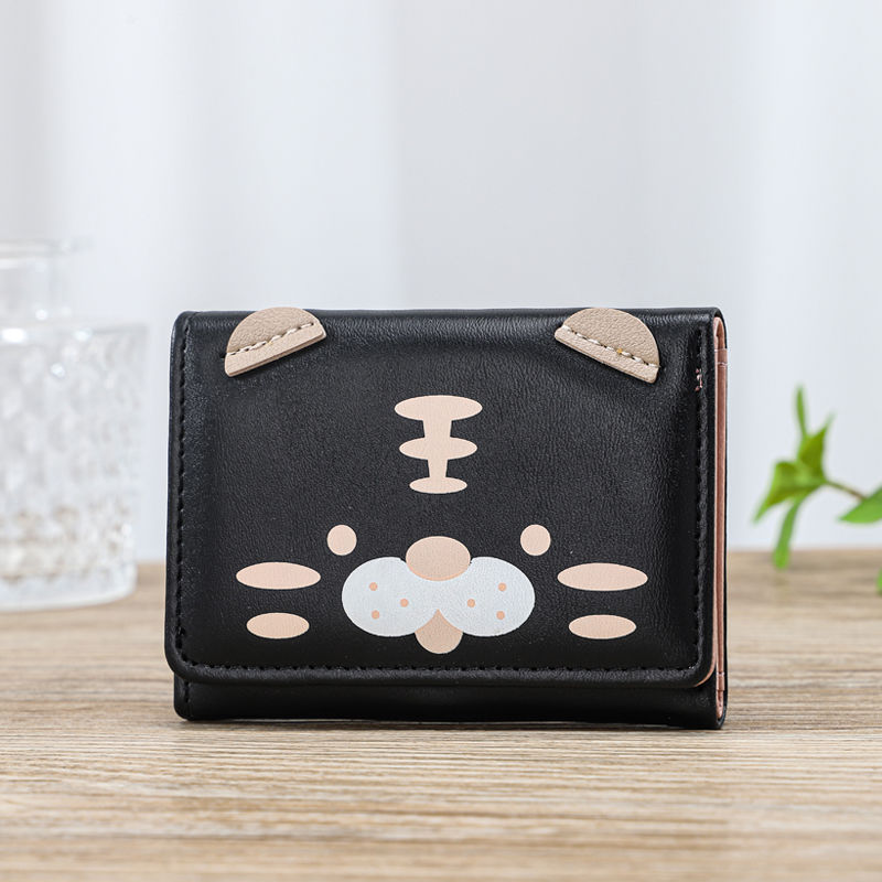 Cartoon Graphic Small Wallet, Women's Cute Wallet With Card Slots & Id  Window - Temu