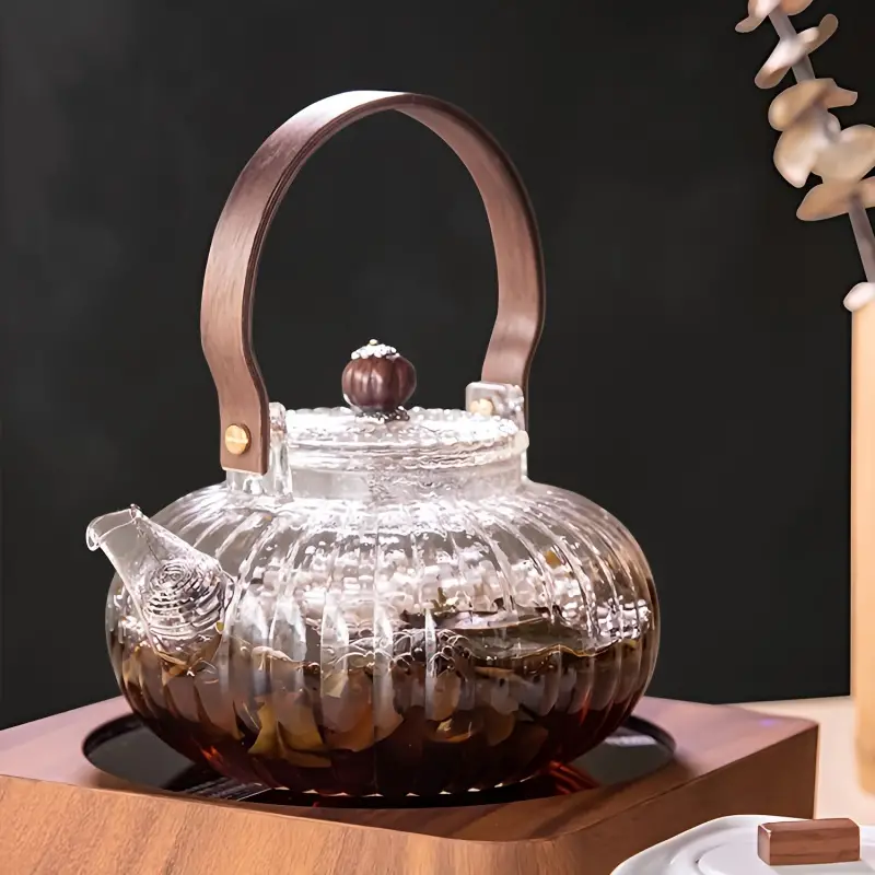 Glass Teapot Heat Resistant Glass Boiling Tea Pot With - Temu