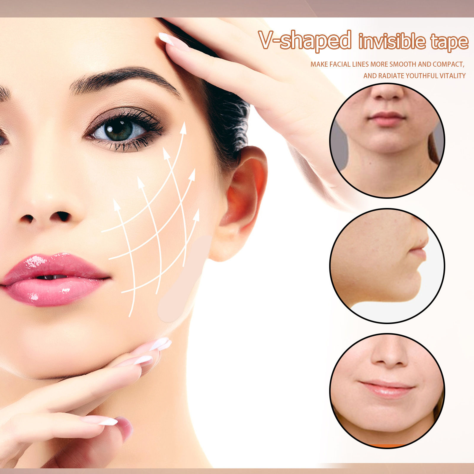40 pcs Instant Face Lift Tape, V-Shape Stickers
