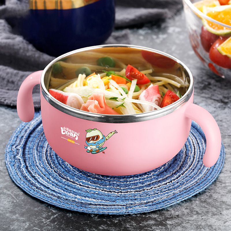 Kids Tableware Smooth Edge Thermal Insulation Insulated Tableware Feeding  Bowl