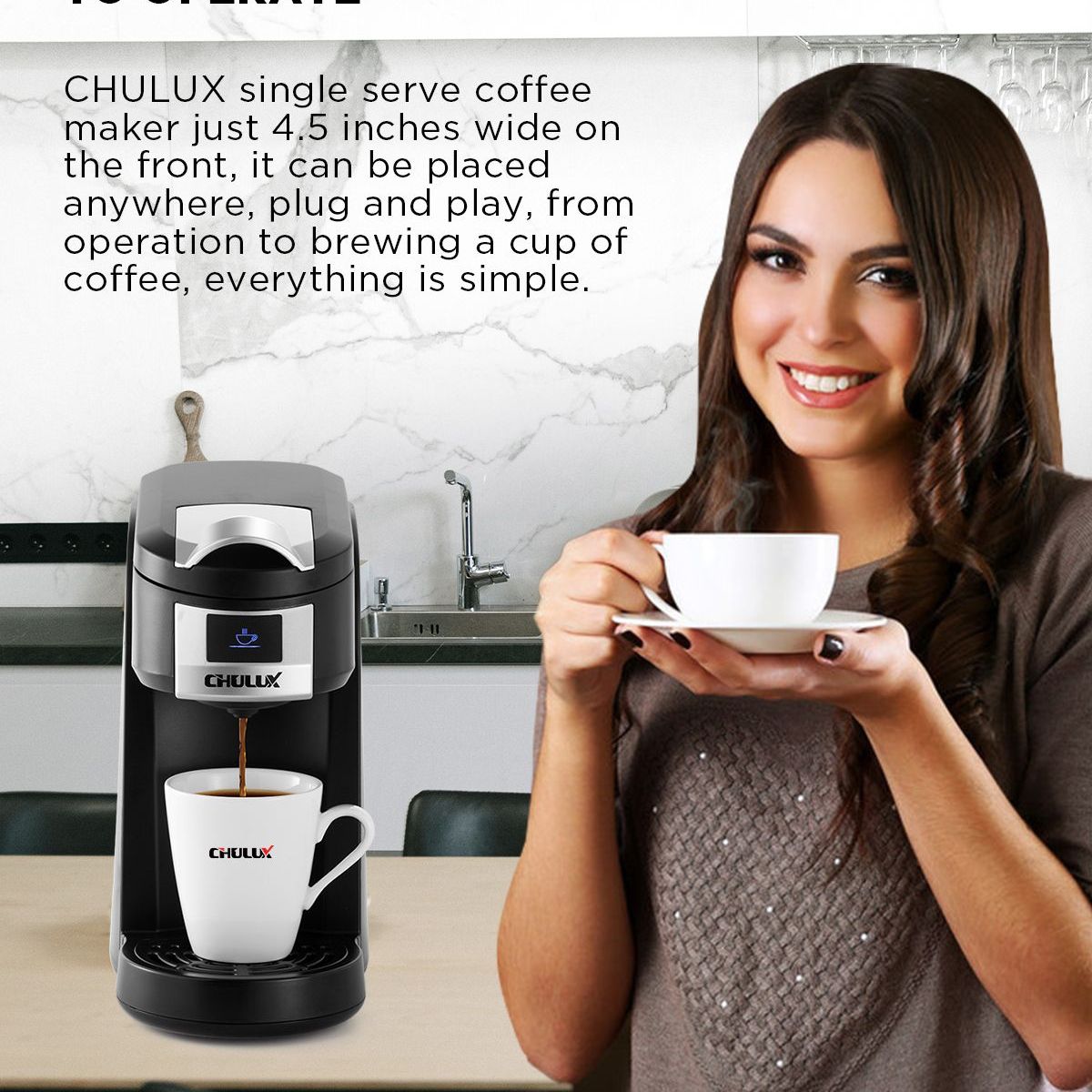 Single-Serve Coffee Maker with Reusable Coffee Pod