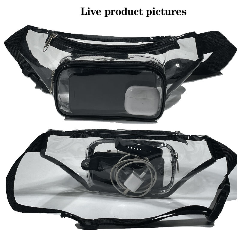  Clear Fanny Pack Belt Bag Stadium Approved for Women Men with  Adjustable Strap Water-resistant Waist bag Clear Purse for Travel Workout  Running Hiking(Black) : Sports & Outdoors