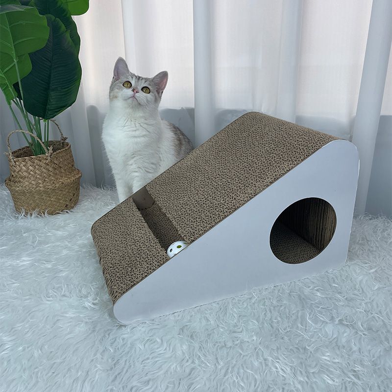 Triangle Cat Scratcher Cardboard, Cat Scratch Pads For Indoor Cats