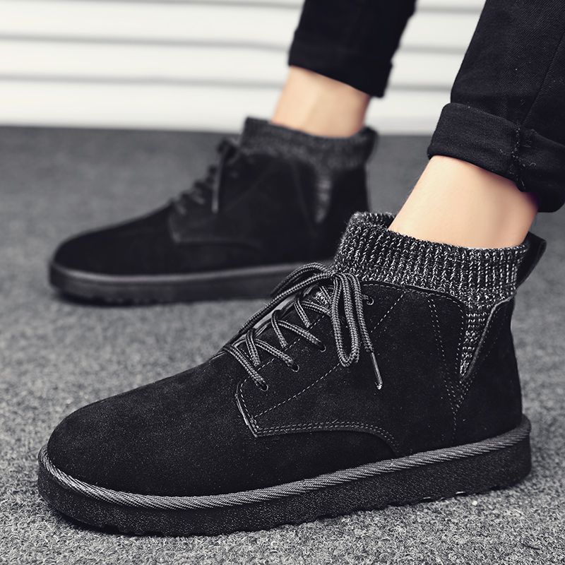 Mens black suede lace best sale up boots