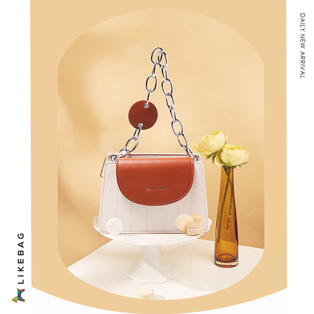 Fashion Small Square Bag, Elegant Stitch Detail Purse, Women's Trendy