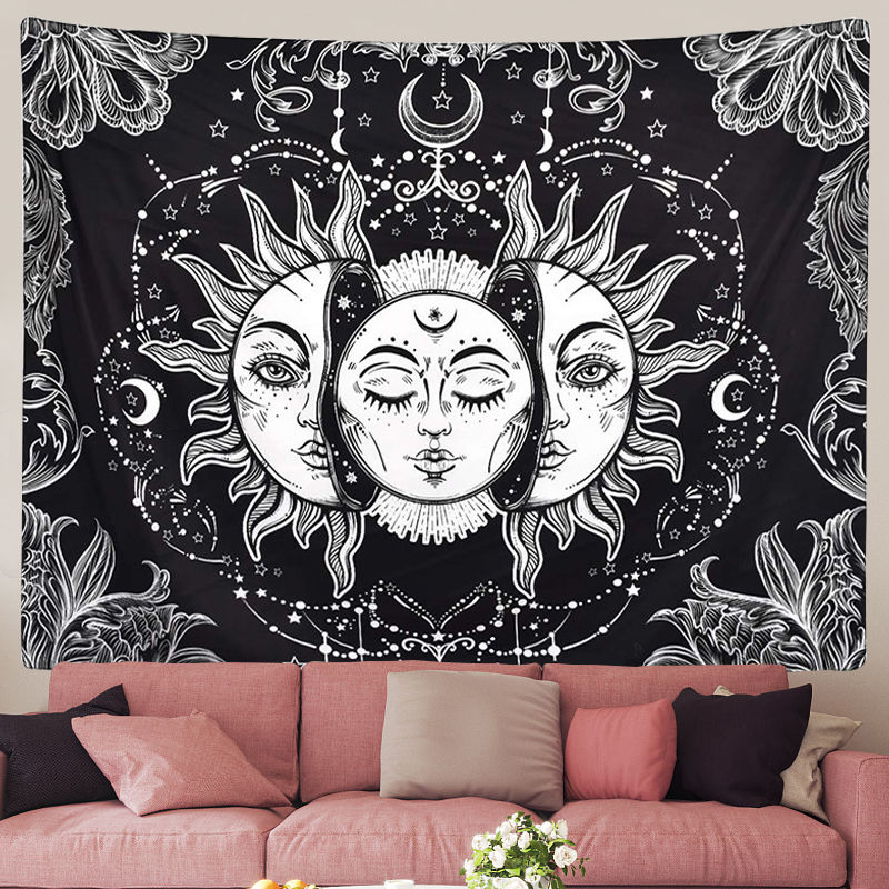 Dorm Room Wall Tapestry, Mandala White And Black, Sun And Moon, Tarot Decor  Tapestry, Boho Polyester Wall Hanging Tapestry For Bedroom Living Room Home  Decor, No Installation Kit - Temu New Zealand