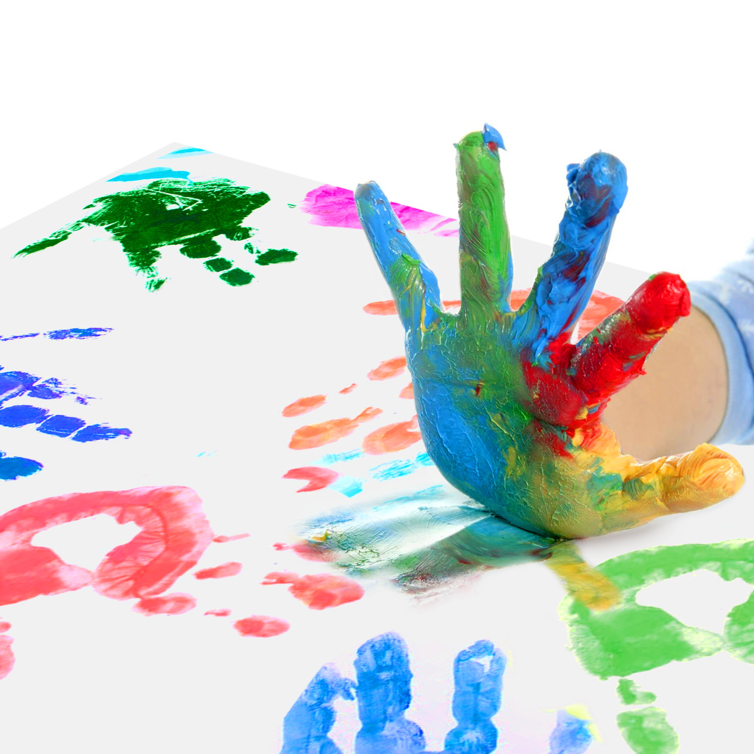 Jar Melo Pinturas seguras para dedos para bebés y niños de 3, 4, 5, 6, 7 y  8 años, 2.1 onzas líquidas, juego de pintura de dedos no tóxicas de 6