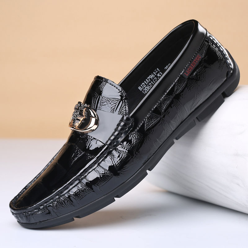 Mens Slip On Loafers Casual Crocodile Effect Pu Leather Shoes, Buy More,  Save More