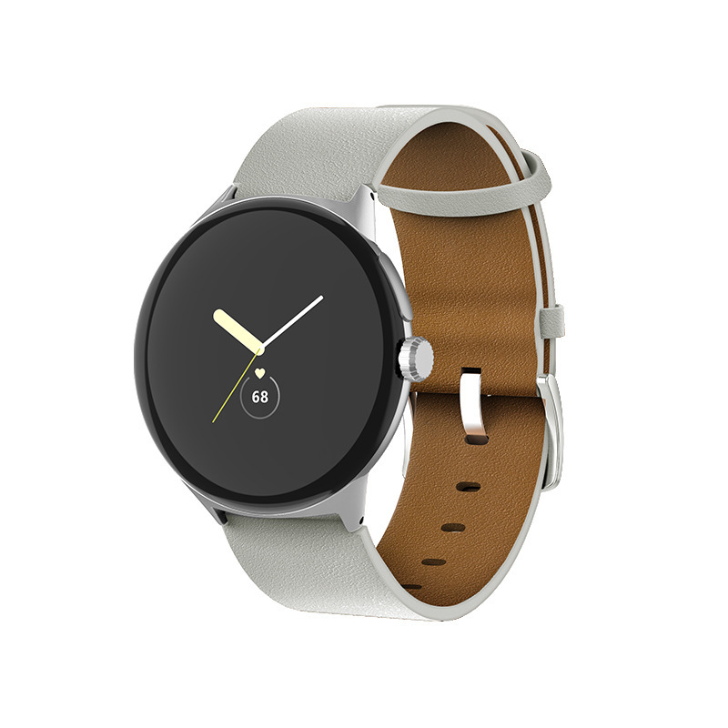Chofit Correas de cuero genuino compatibles con Google Pixel SmartWatch,  correa de repuesto de cuero suave ajustable para Google Pixel Smart Watch