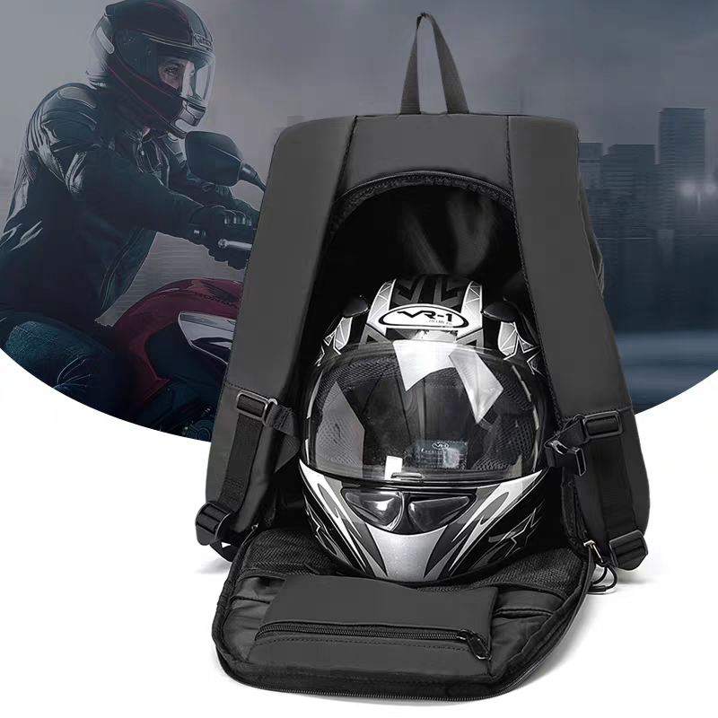 Mochila para casco para motocicleta, soporte impermeable para casco de gran  capacidad, bolsa de almacenamiento para casco, mochila de senderismo