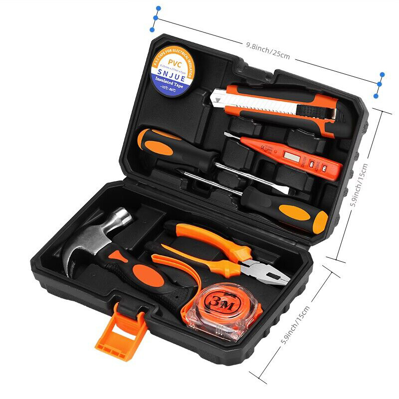 39pcs Multifunctional Household Hand Tool Set, Pink Women Hardware Toolbox,  Wrench Screwdriver Pliers Hammer Hand Tools Box