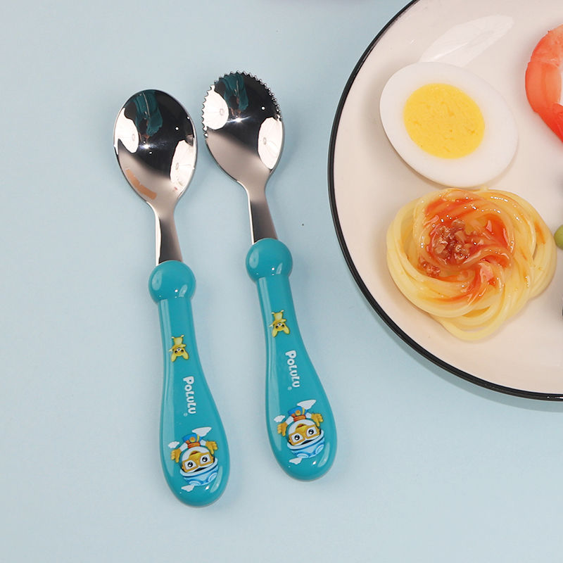 Cuchara para bebé, 2 piezas Tenedor para bebé Cuchara y tenedor para bebé  Cubiertos de aprendizaje ergonómicos que facilitan la autoalimentación –  Los mejores productos en la tienda online Joom Geek
