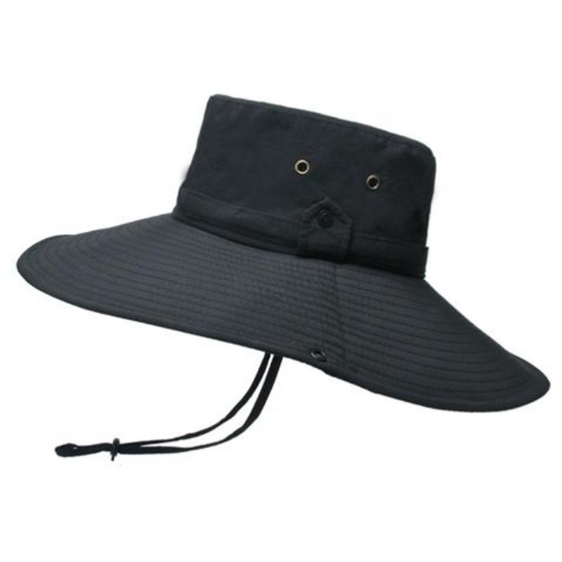 European And American Hat Men's Sun Visor Outdoor Oversized Brim Bucket Hat  Men's Summer Hiking Sun Protection Hat