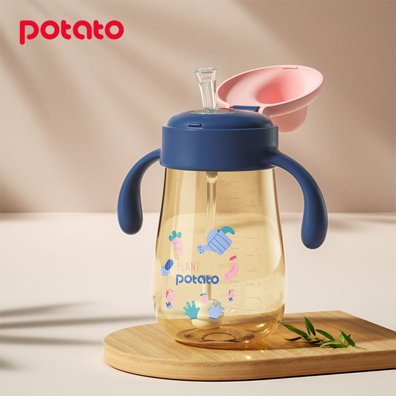 Biberon # Biberon Tazza per bambini Formazione per bambini Silicone Sippy  Carino Acqua potabile Separazione di cannucce Svezzamento nato Vivavoce