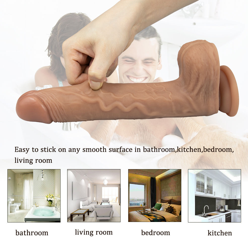 Realistic Dildo For Beginners Lifelike Huge Silicone Dildo, With Strong Suction Cup For Hands-free Play, Realistic Penis For G-spot Stimulation Dildos Anal Sex Toys For Women And Couple