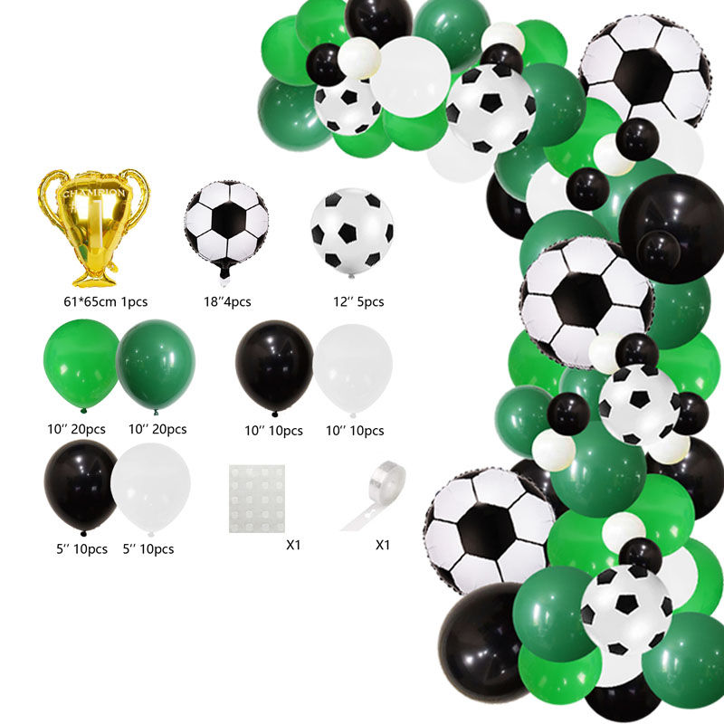 Set de ballons en aluminium 5 pièces Champion de Voetbal
