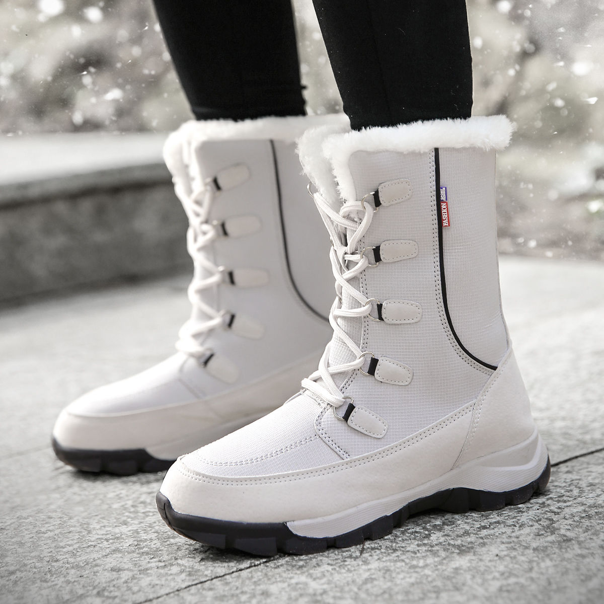 Women's Winter Thermal Outdoor Snow Boots Lace Shoes Women's - Temu