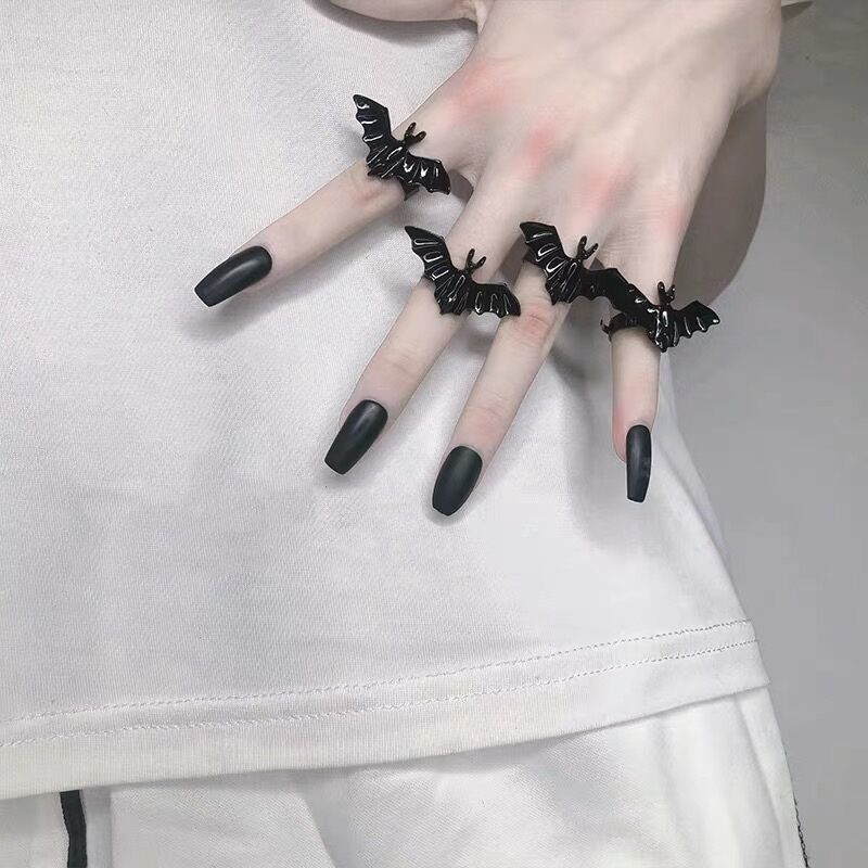 Gothic Bat Ring Punk Adjustable Index Ring