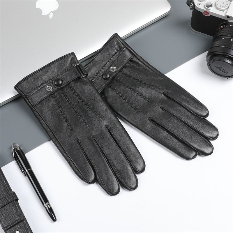  GSG Men Driving Leather Gloves Warm Touchscreen for
