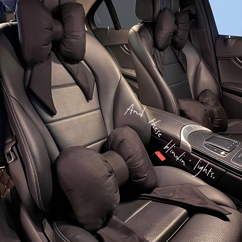 Car Headrest Lumbar Pillow Set Comfortable And Breathable - Temu