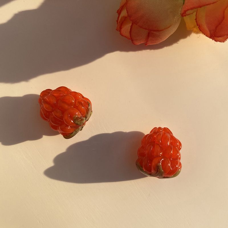 Raspberry fruit glass beads for making jewelry, 1 pcs Handmade Murano  Lampwork - Shop BijouByKatie Pottery & Glasswork - Pinkoi