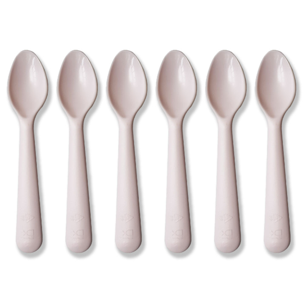 Baby Pink Plastic Spoons - 50 Pack