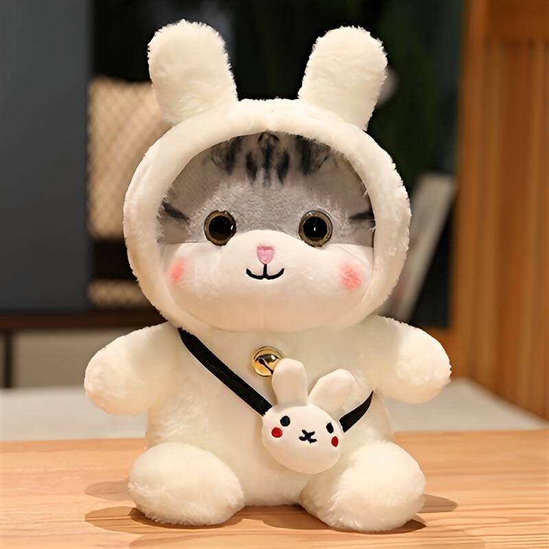 Cute Cat Stuffed Kitten Animal Dressed In - Temu