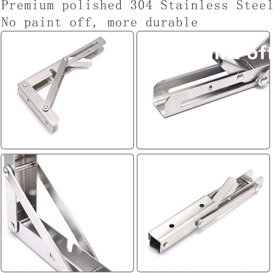 Folding Shelf Brackets Heavy Duty Stainless Steel - Temu Canada